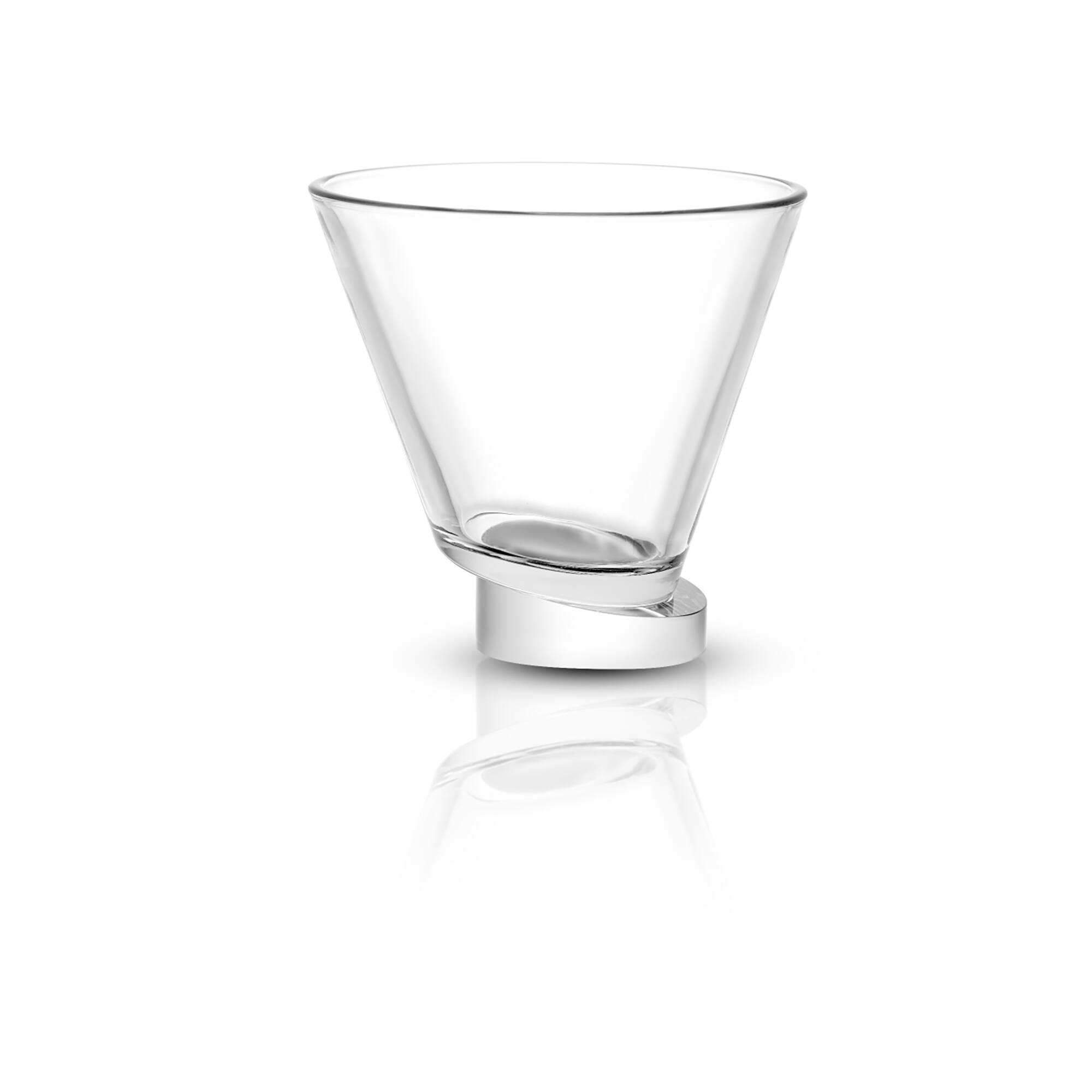 JoyJolt® 8.6oz. Aqua Vitae Round Off Base Martini Glasses, 2ct.